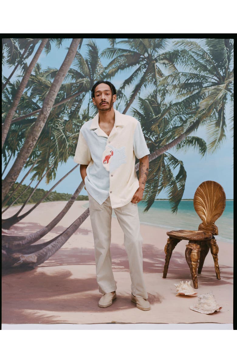 Tombolo 'Hermit Crabana' Cabana, Alternate, color, Pale Blue/Beige