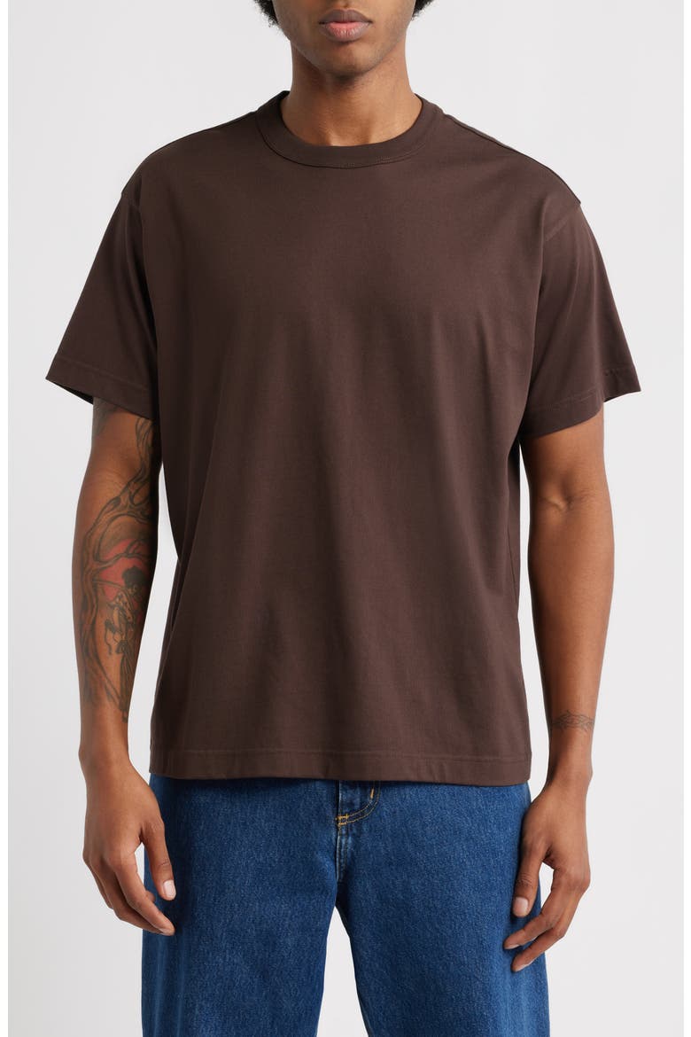 Core Crewneck T-Shirt, Main, color, BROWN COFFEE