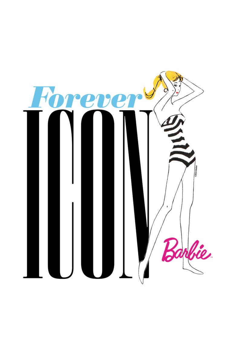 Men's Striped Swimsuit Forever Icon T-Shirt, Alternate, color, White