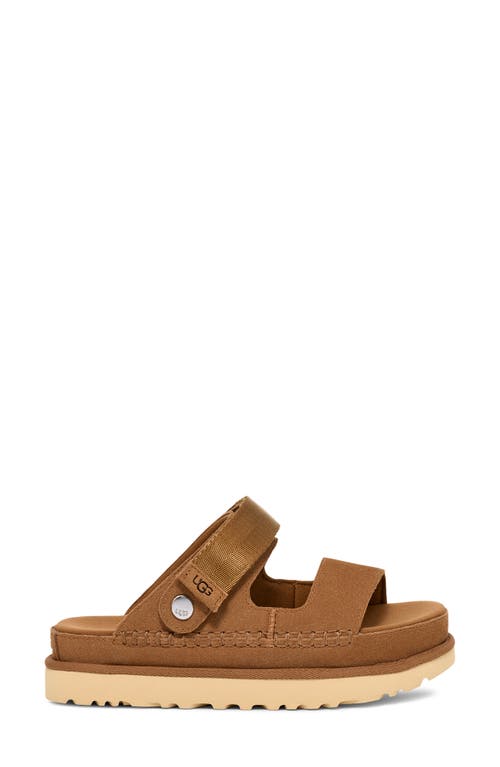 Ugg(r) Goldenstar Glide Platform Sandal In Chestnut