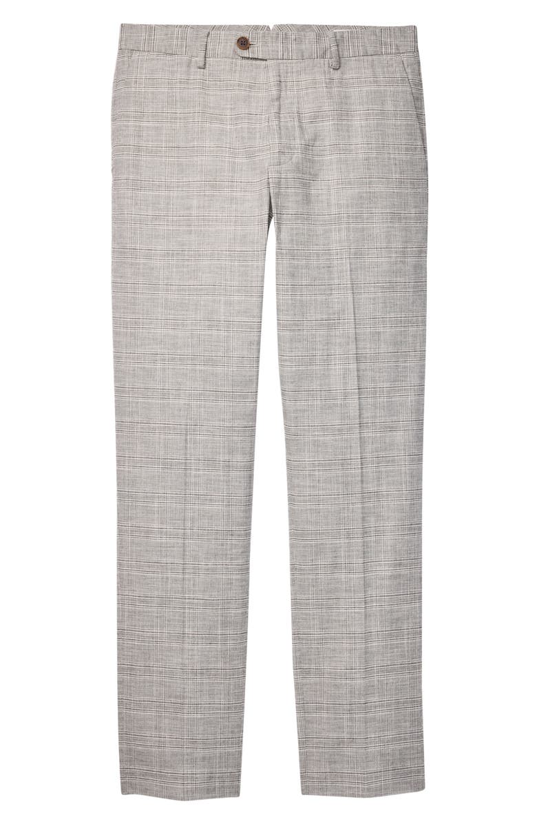 Bonobos Primo Slim Fit Plaid Stretch Twill Chinos, Alternate, color, Gray Plaid
