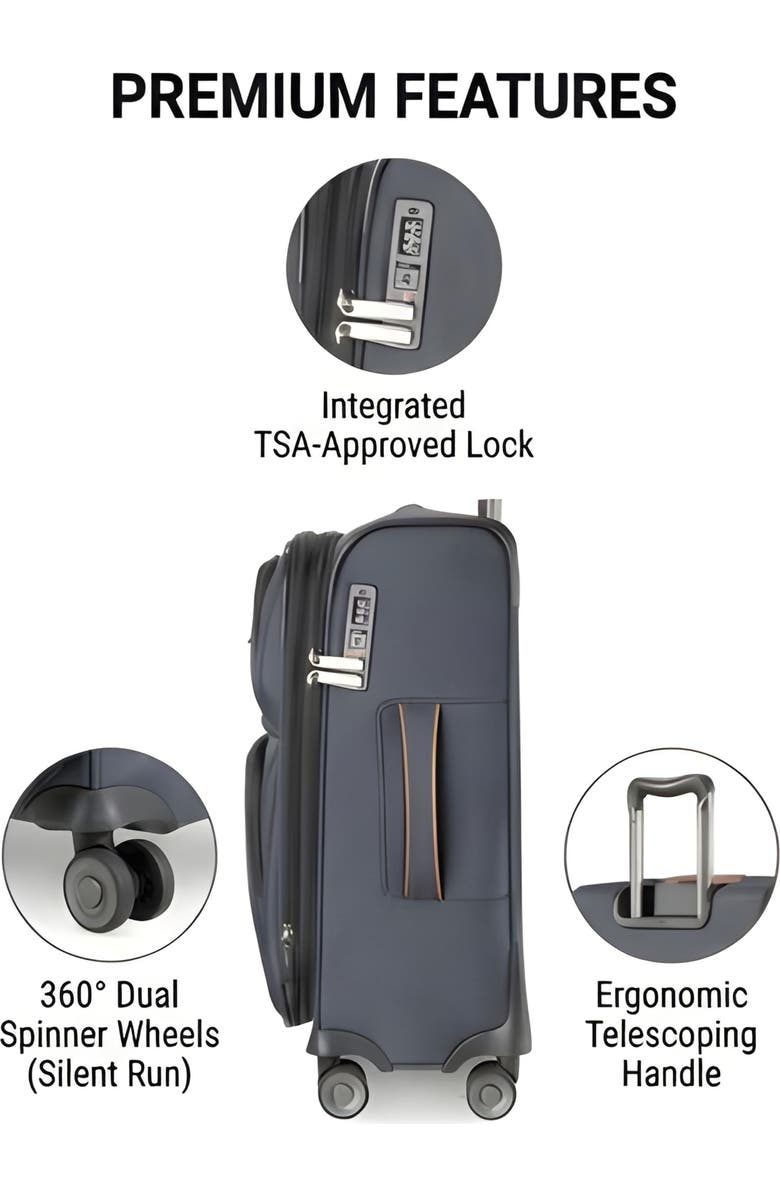 Ricardo Beverly Hills Montecito 3.0 Softside Expandable Suitcase, 29" Checked, Alternate, color, Graphite