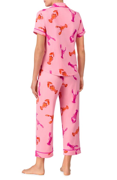 Kate Spade New York Print Crop Pajamas In Pink