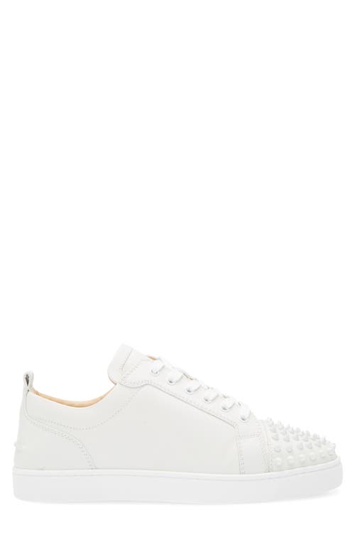 Christian Louboutin Louis Junior Spikes Sneaker In White