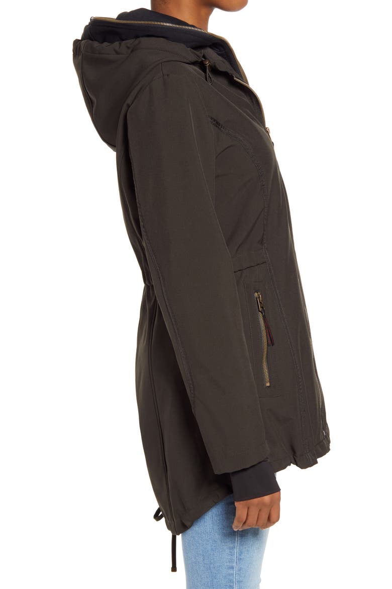 Hooded Jersey Bib Raincoat, Alternate, color, OLIVE