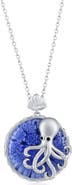 SIMONA Sterling Silver Venetian Murano Glass Pendant Necklace