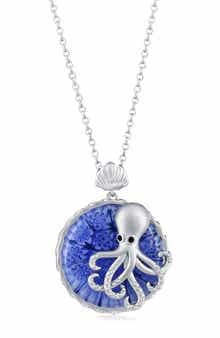 SIMONA Sterling Silver Venetian Murano Glass Pendant Necklace