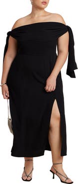 ELOQUII Tie Detail Column Dress