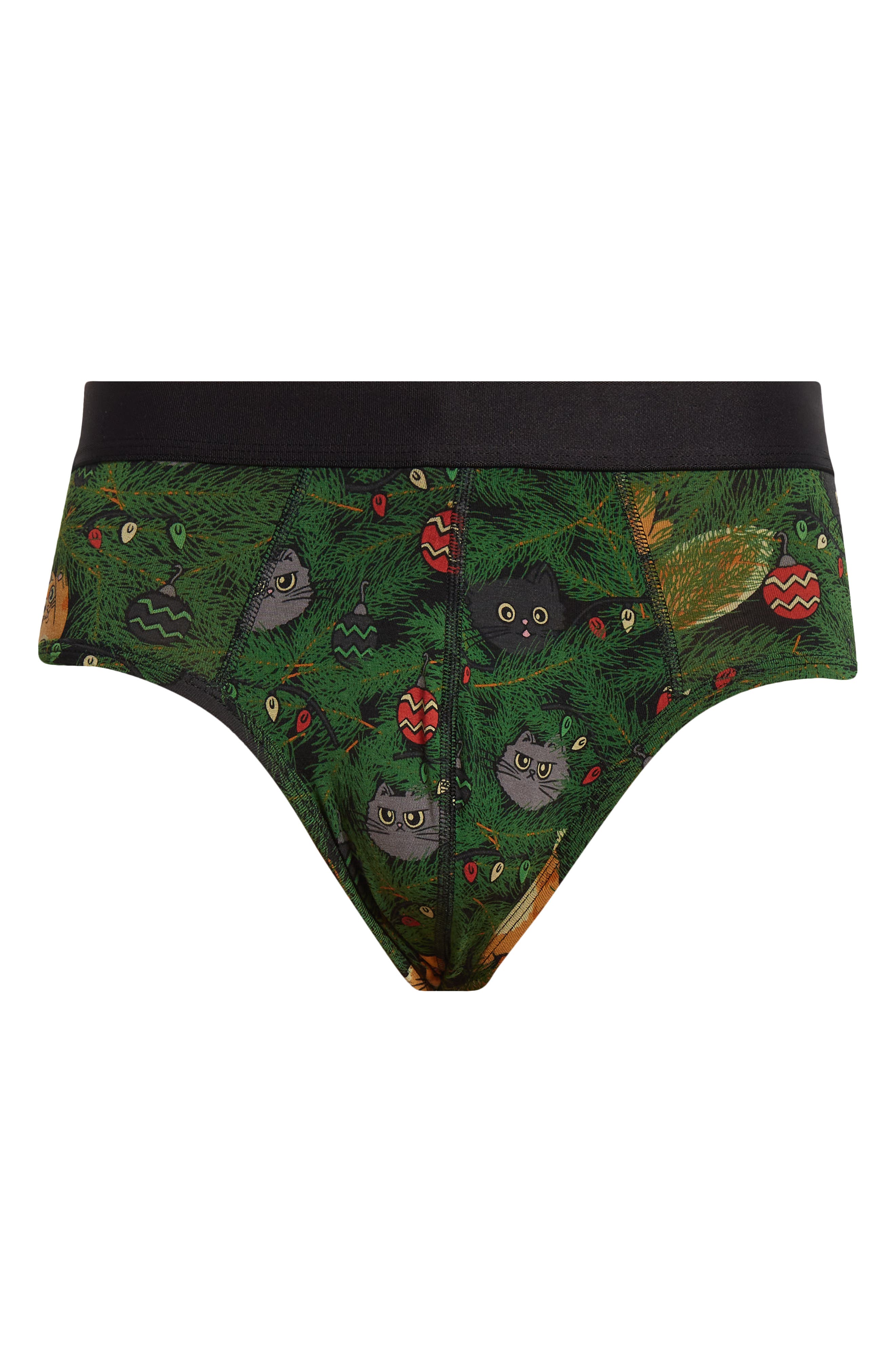 MeUndies Stretch Briefs in Meowy Christmas 