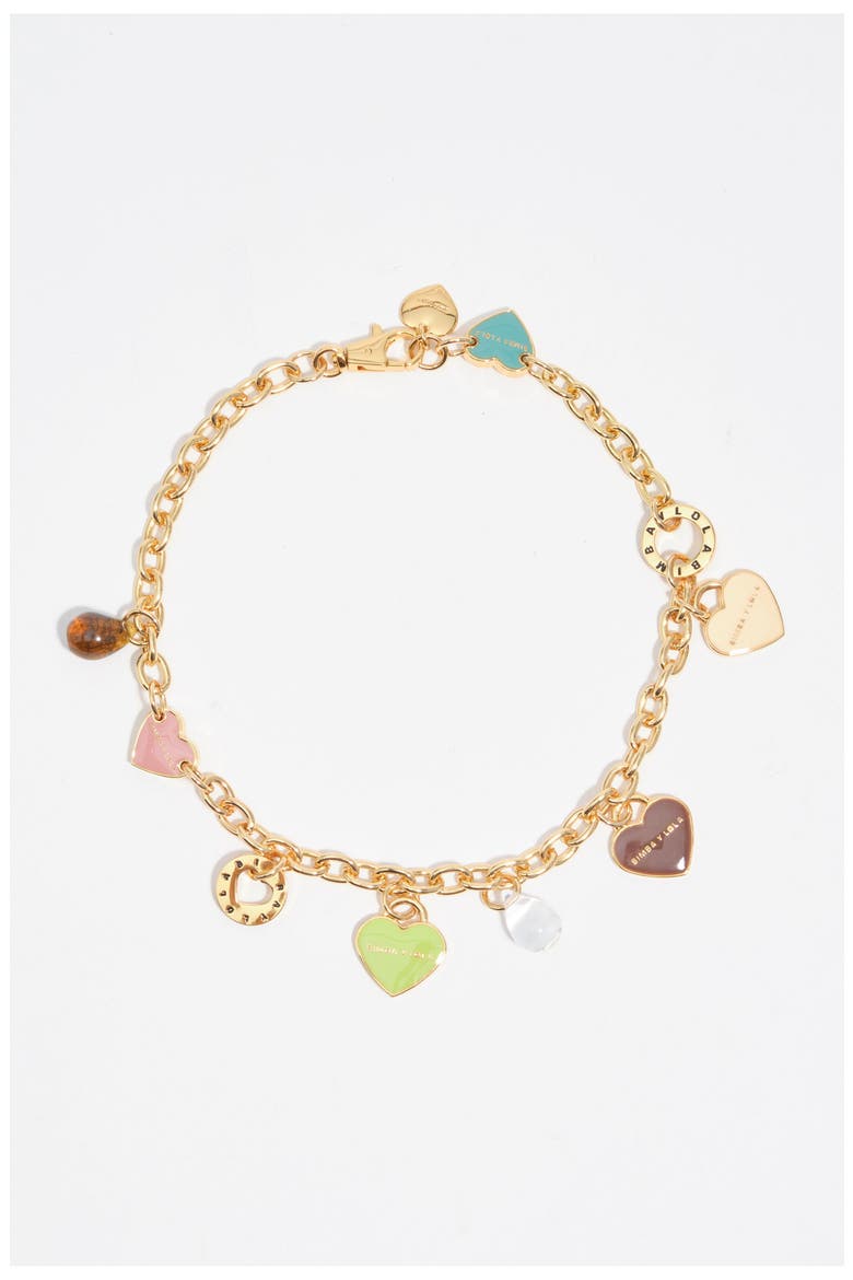 Heart Logos Chain Necklace, Main, color, LIME