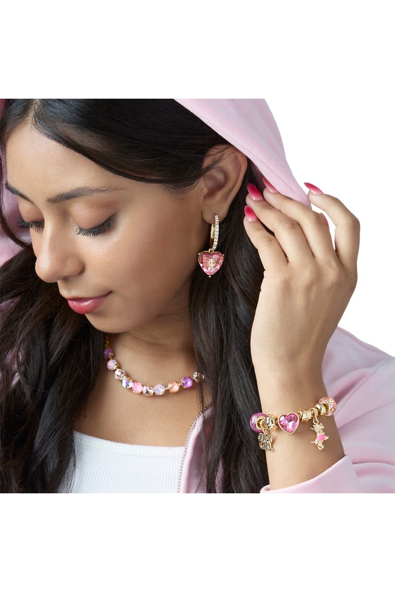Womens Charm Bracelet 7.5", Juicy Girl and Scottie Dog Charms, Alternate, color, Gold-Tone