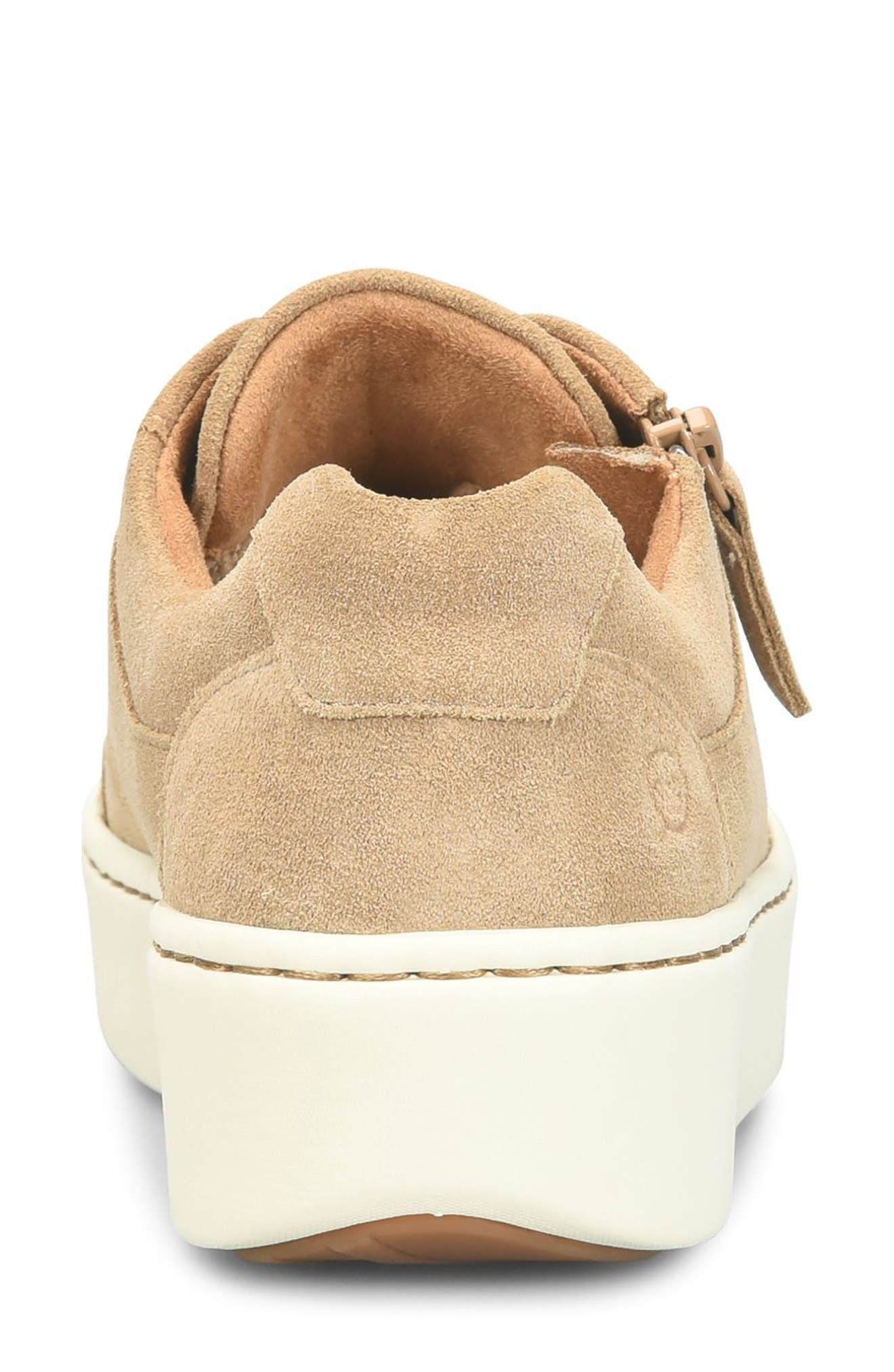 Moxie Zip Sneaker, Alternate, color, TAUPE SUEDE