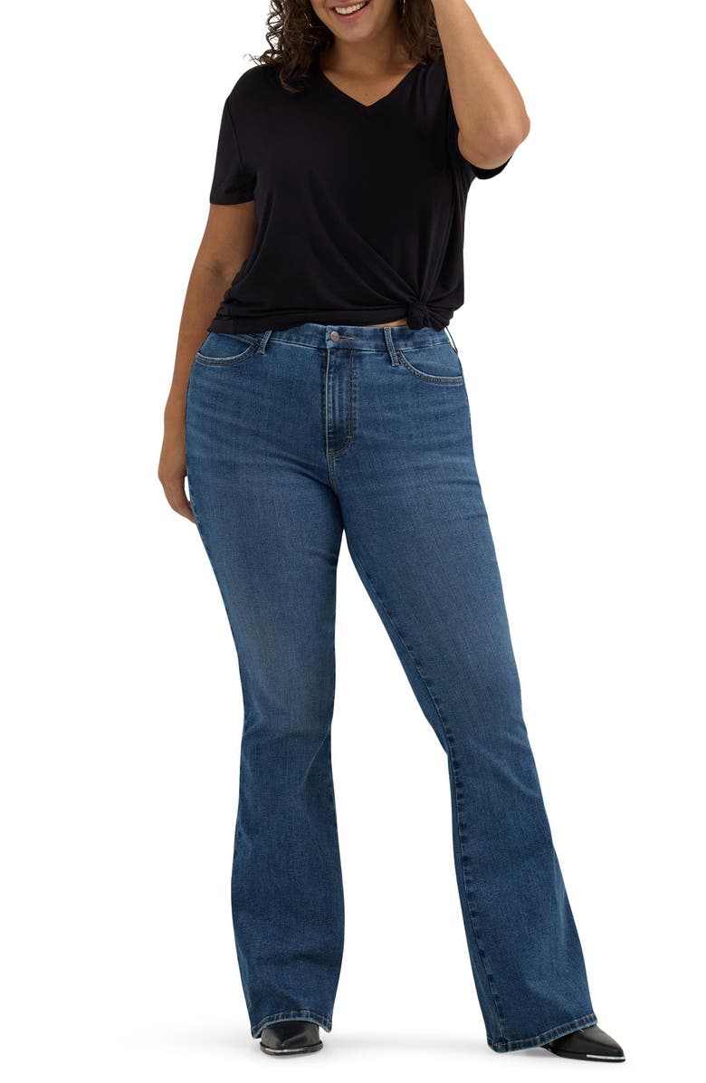 Wrangler Bespoke High Waist Flare Jeans, Alternate, color, Lily