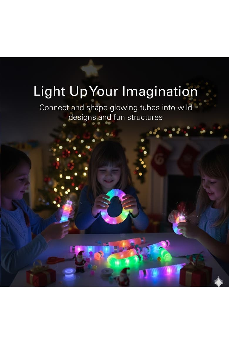12-Piece Assorted Stretchy Glow Pop Tube Toy, Alternate, color, Assorted Pre-Pack