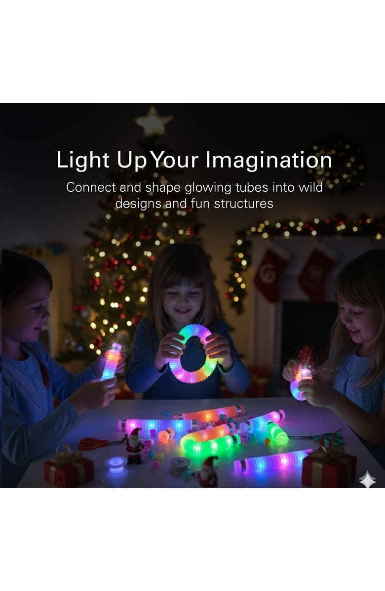 Sperric 12-Piece Assorted Stretchy Glow Pop Tube Toy, Alternate, color, Assorted Pre-Pack