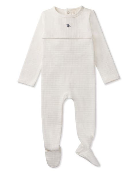 Waffle Footie with Embroidered Hot Air Balloon (Toddler)