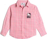 Hello Kitty Long-Sleeve Flannel Button-Down Shirt