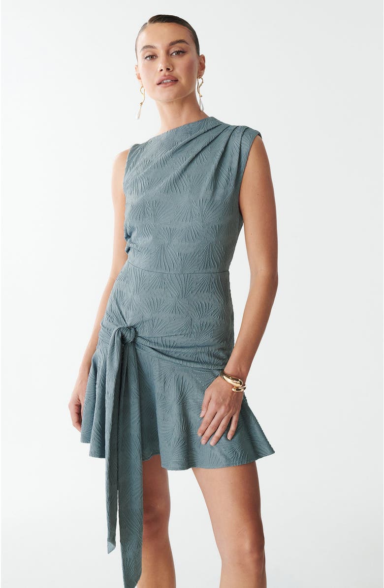 SAVEL Liona Mini Dress, Alternate, color, Teal Palms