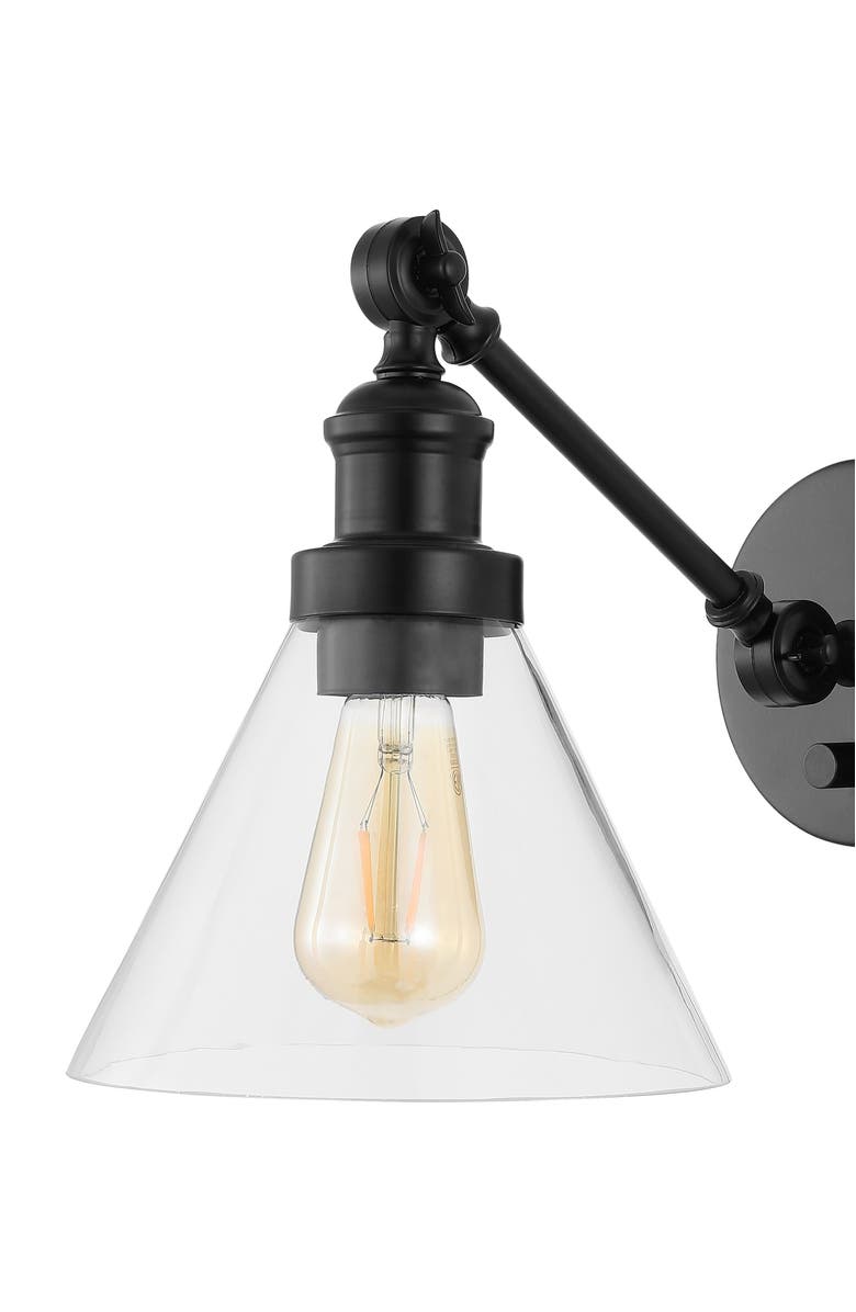 JONATHAN Y Cowie 8" Iron/Glass Adjustable LED Wall Sconce, Alternate, color, Oil Rubbed Bronze