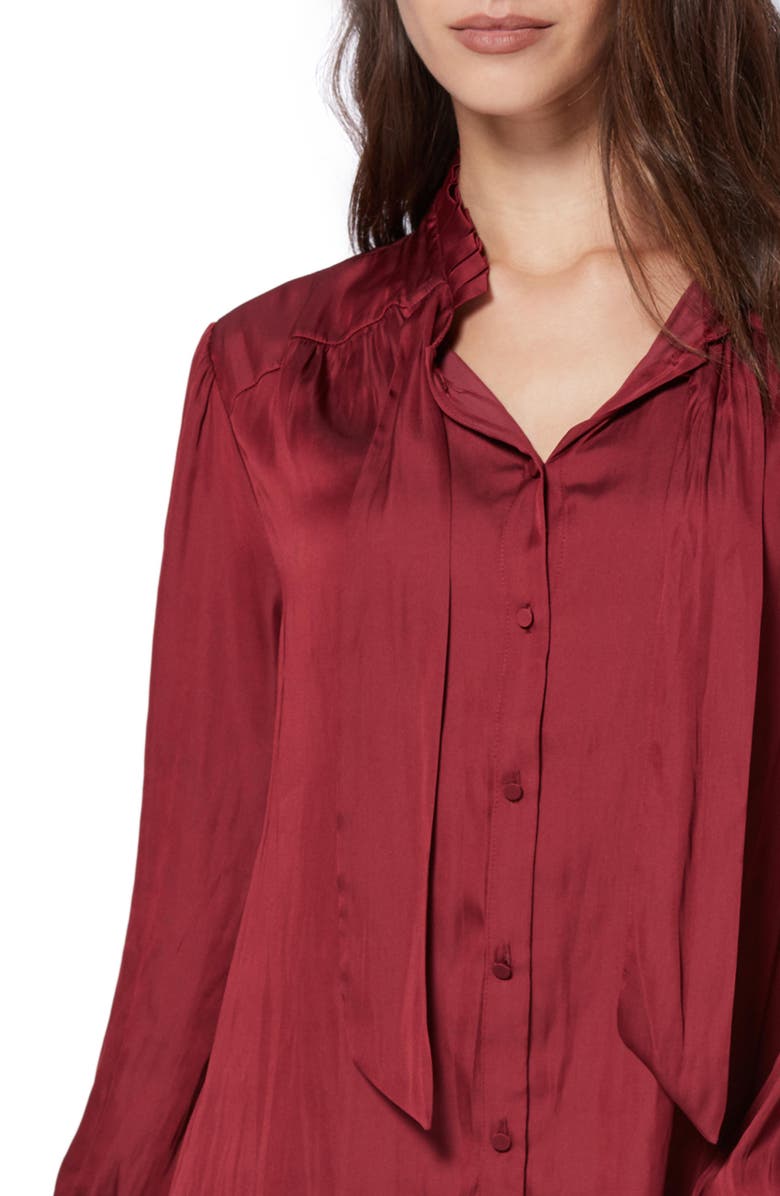 PAIGE Leonetta Tie Neck Blouse, Alternate, color, 