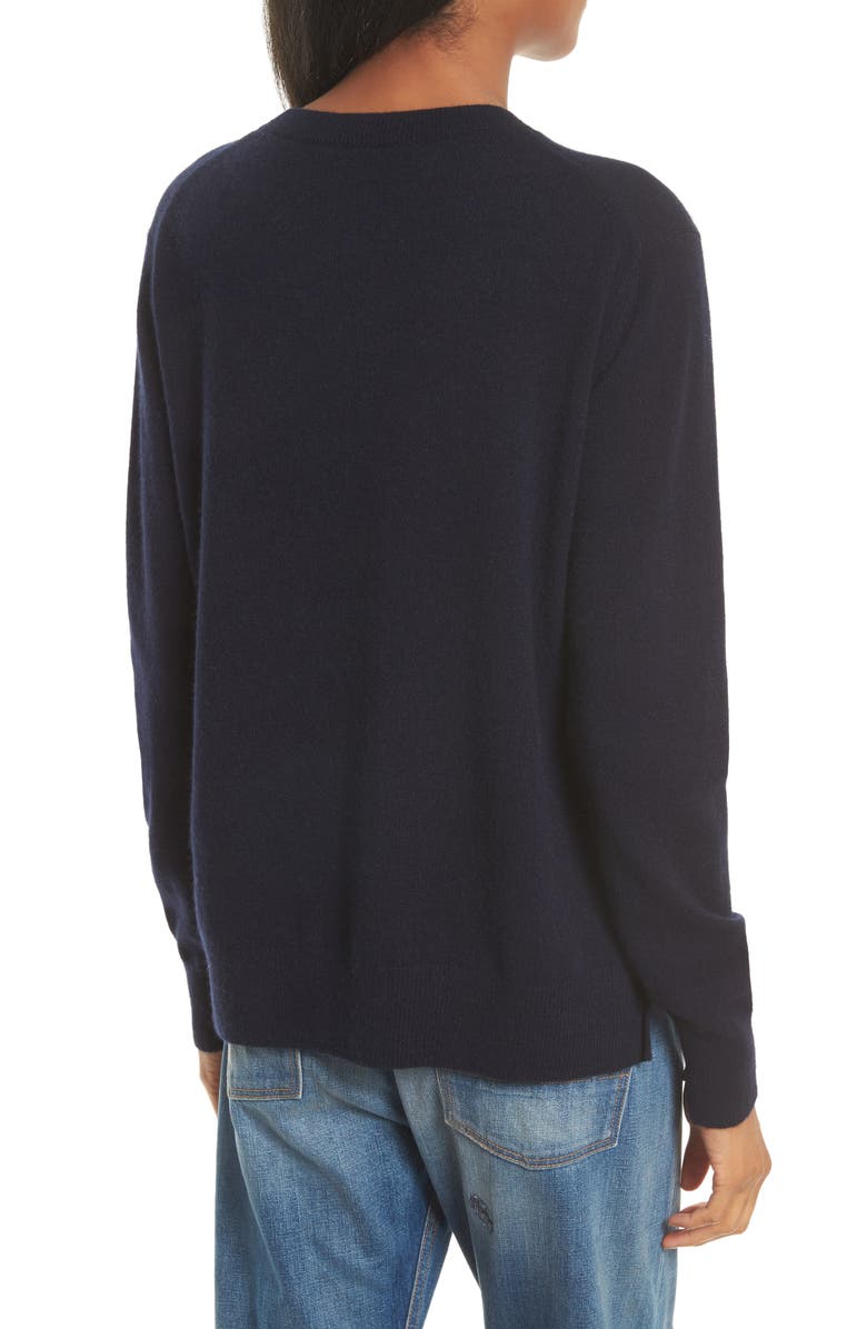 Vince Cashmere Step Hem Sweater, Alternate, color, 
