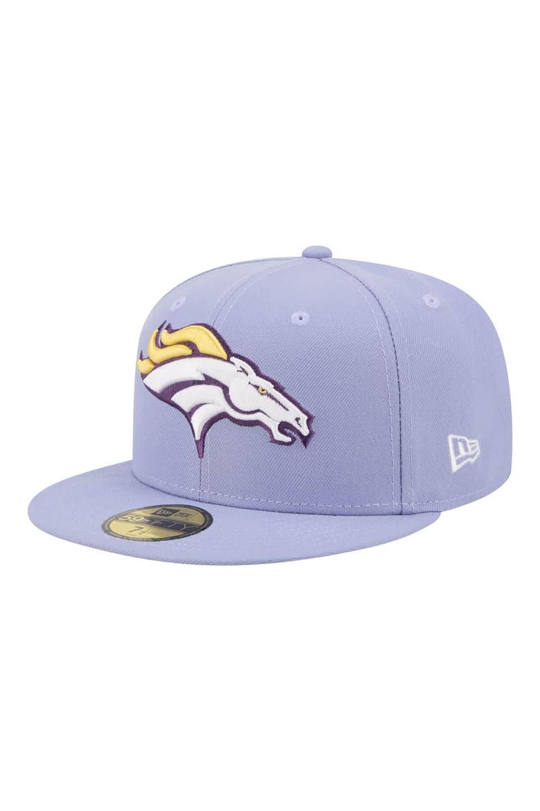 Men's New Era Light Purple Denver Broncos Lavender Bloom 59FIFTY Fitted Hat, Alternate, color, Light Purple
