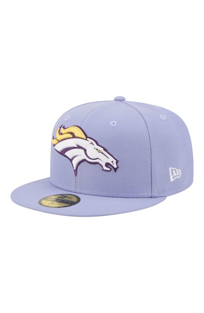 New Era Men's New Era Light Purple Denver Broncos Lavender Bloom 59FIFTY Fitted Hat, Alternate, color, Light Purple