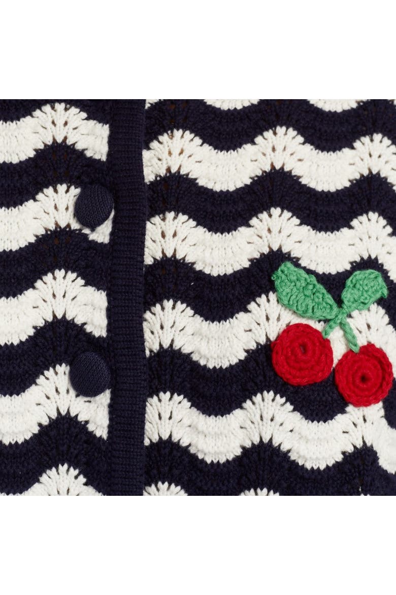 Cotton Cherry Crochet Cardigan, Alternate, color, Blue/Cream
