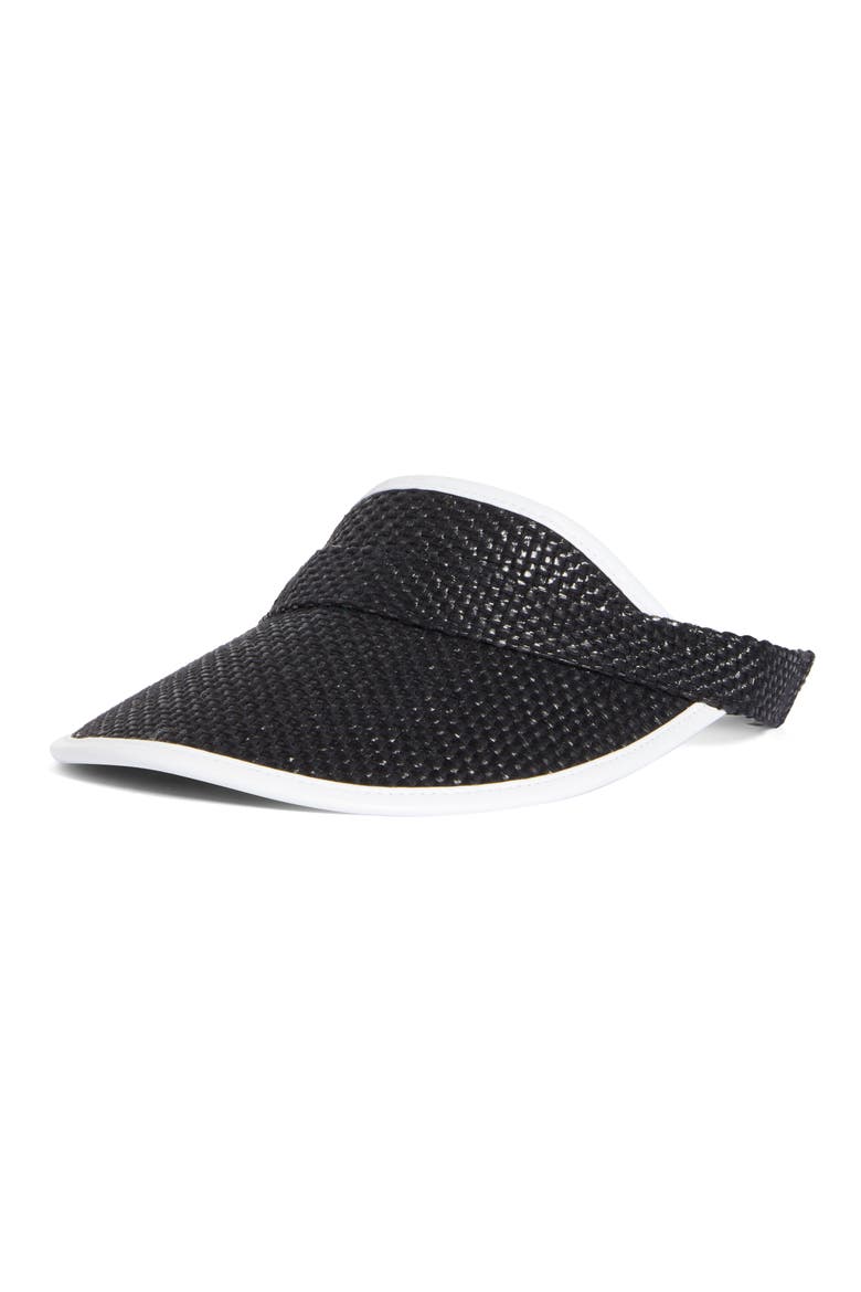 Straw Visor, Main, color, BLACK