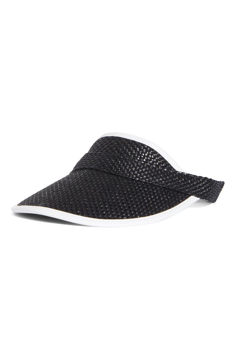 rag & bone Straw Visor, Main, color, 