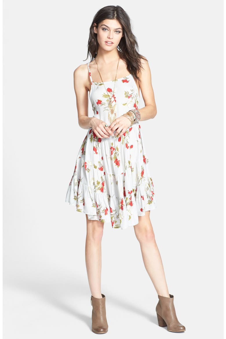 Flower Print Slipdress, Alternate, color, SAGE COMBO
