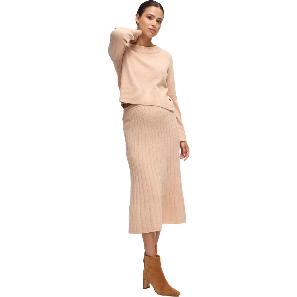 Ingrid & Isabel Maternity Sweater Rib Knit Skirt In Pink