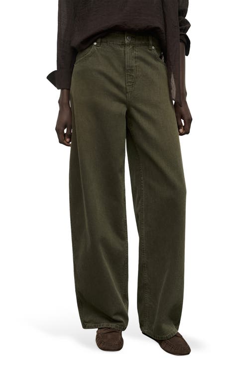 Low Rise Barrel Leg Jeans