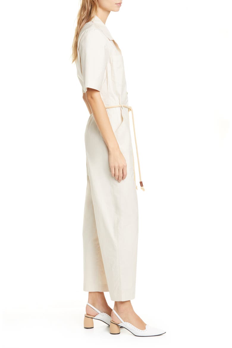 Zuni Organic Cotton Jumpsuit, Alternate, color, OFF-WHITE