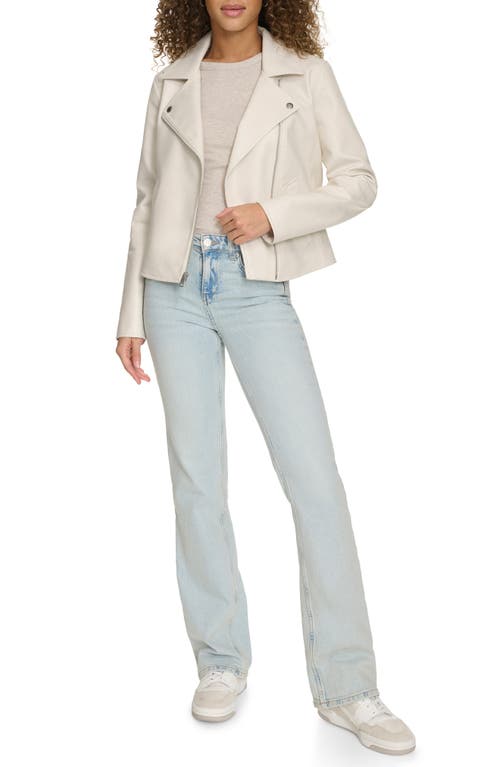Levi's Core Faux Leather Moto Jacket In White