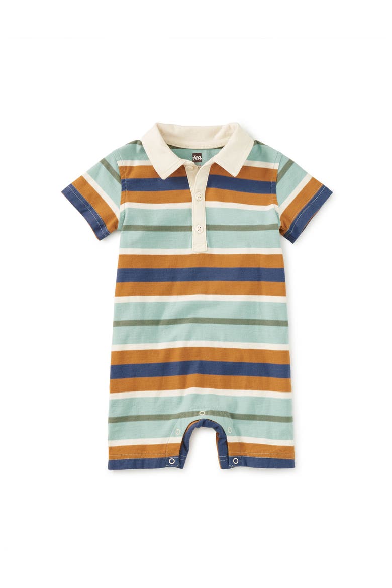 Polo Baby Romper, Main, color, Mineral
