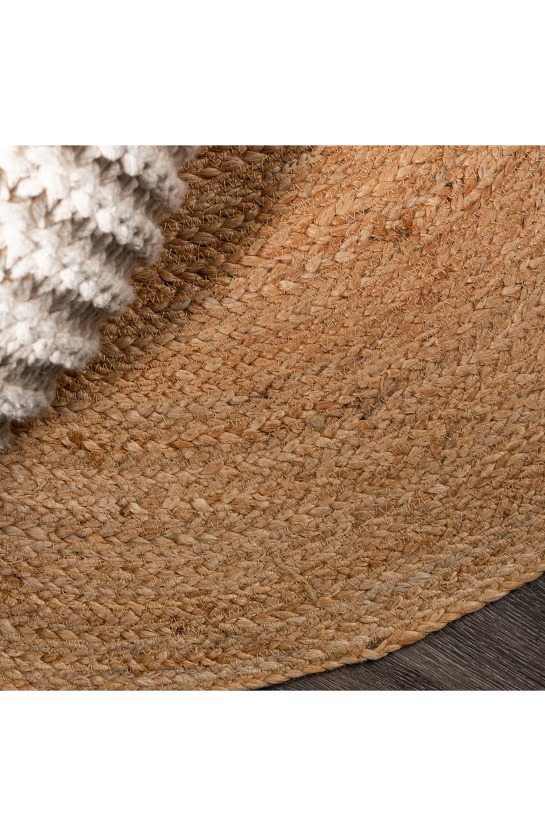 JONATHAN Y Soleil Round Natural Jute Braided Circle Natural Round Area Rug, Alternate, color, Natural