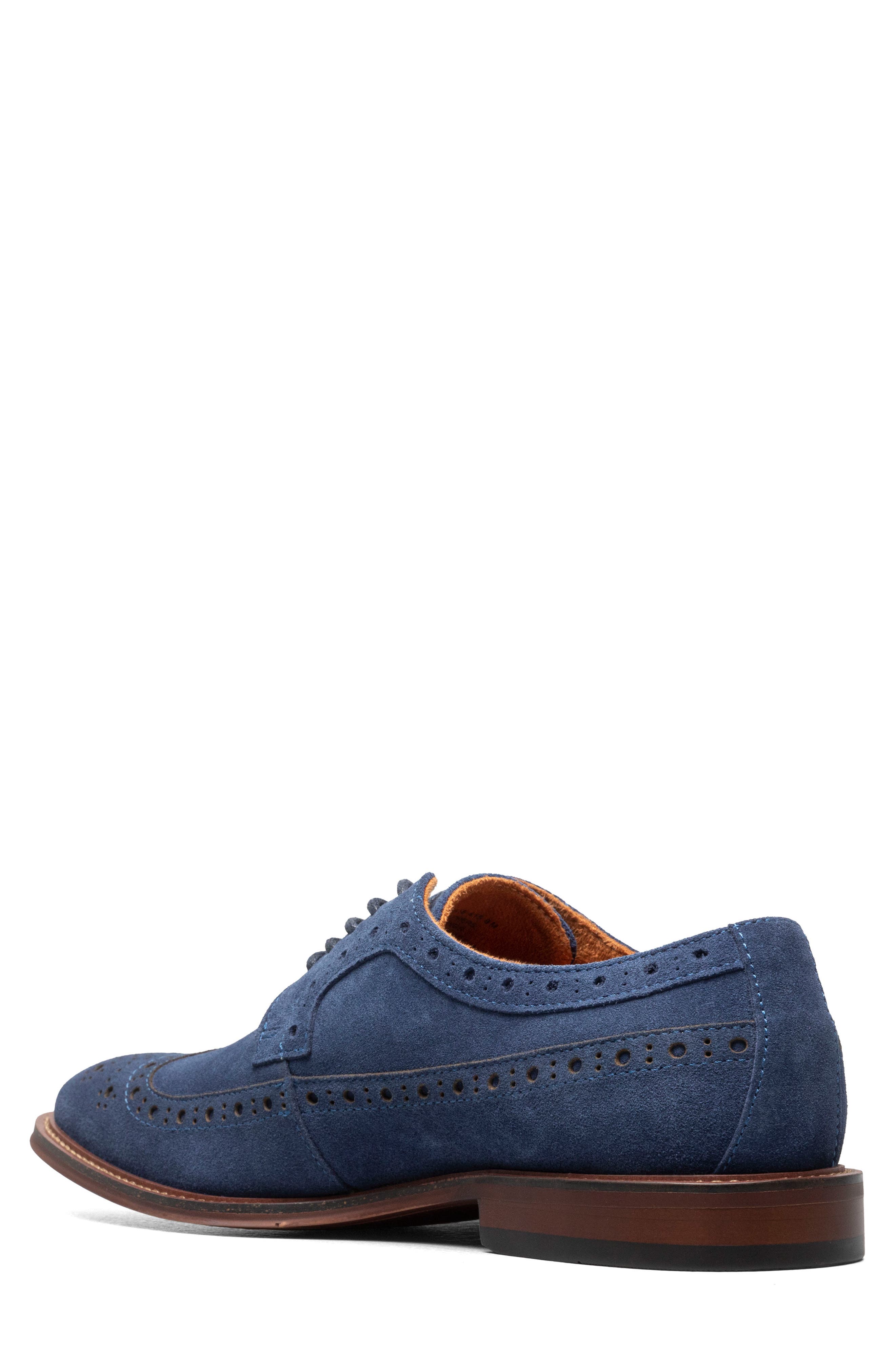 Marligan Suede Longwing Derby, Alternate, color, NAVY SUEDE