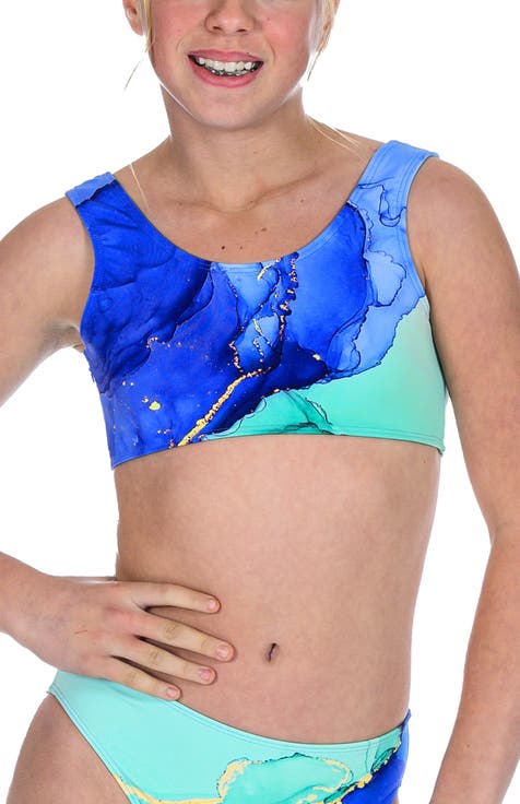 Tidal Wave Aqua Bikini Top (Little Kid & Big Kid)