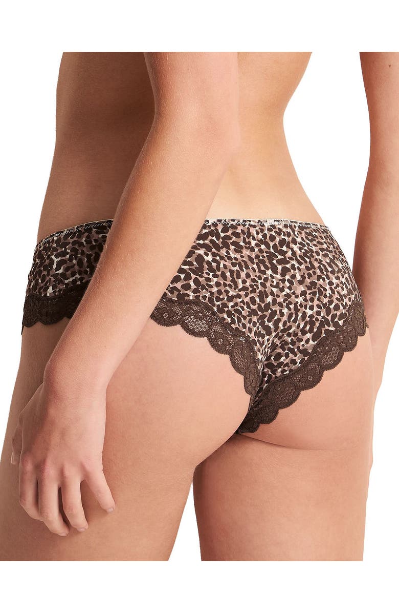 Adore Me Shea Cheeky Panties, Alternate, color, Animal Brown