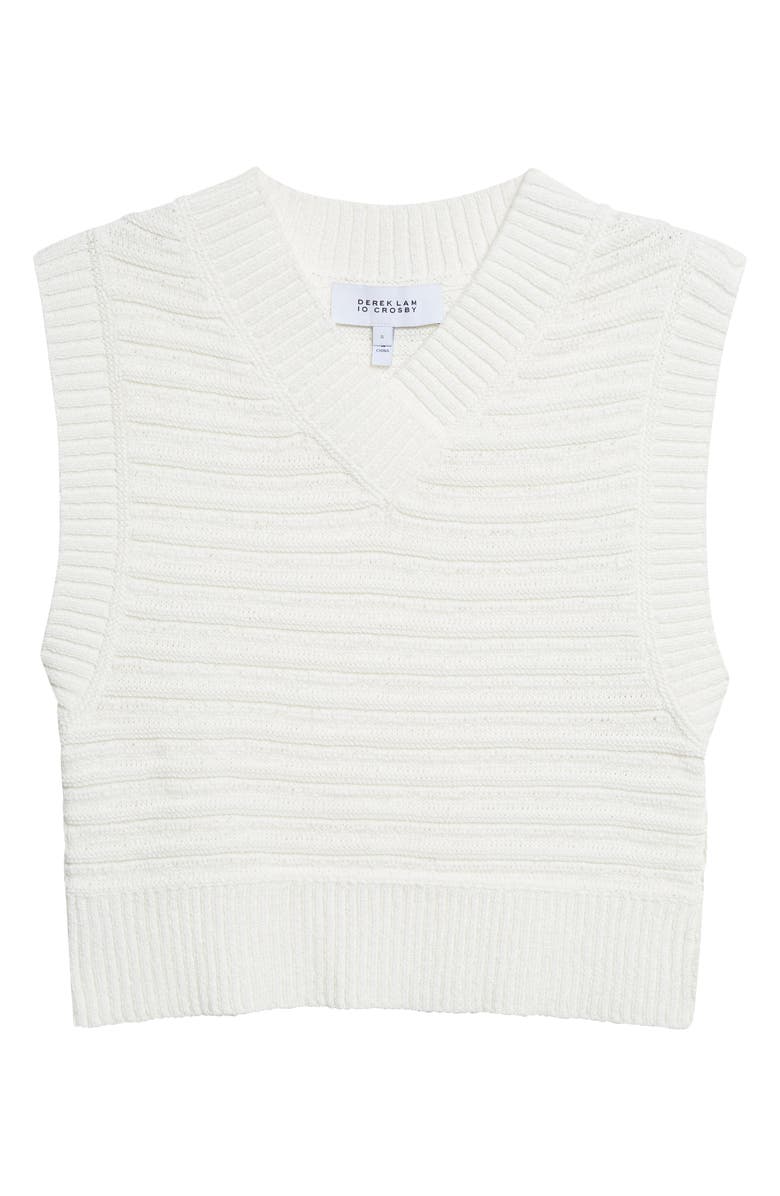 Derek Lam 10 Crosby Bryce Sweater Vest, Alternate, color, Marshmallow