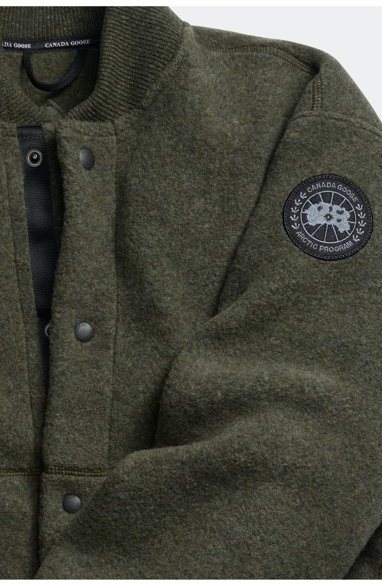 Canada Goose Hudson Black Label Fleece Bomber Jacket, Alternate, color, Dark Sage