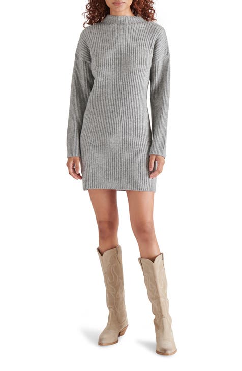 Light gray sweater dress best sale