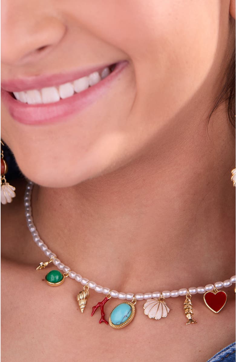 Alex and Ani Moonlight Beach Linear Earring, Alternate, color, Multi