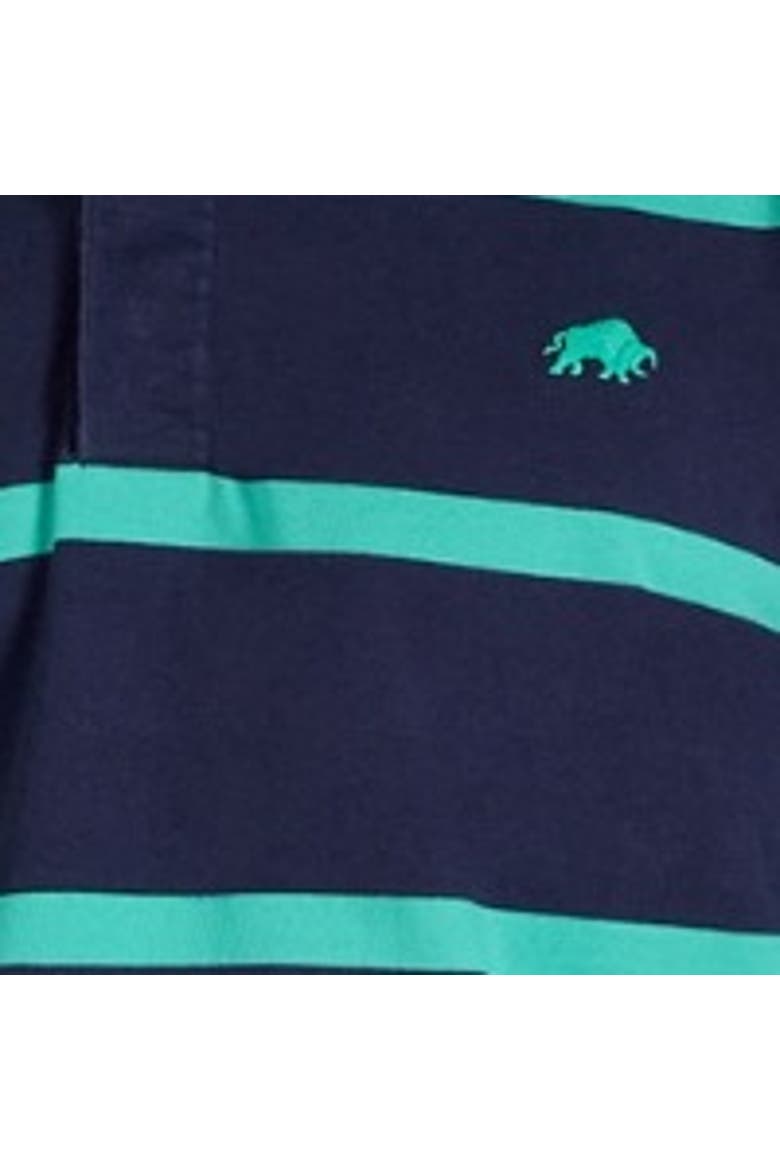 Thick Stripe Rugby Shirt, Alternate, color, Navy