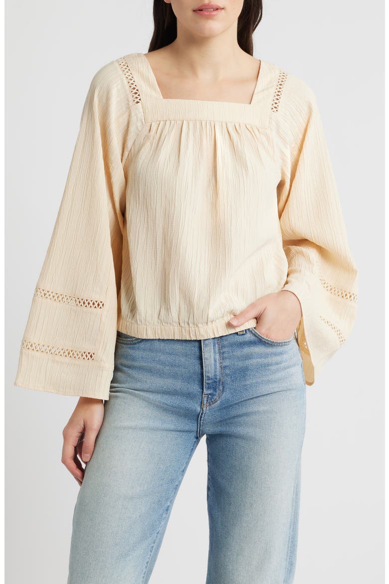 Bohemian Long Sleeve Top, Main, color, PEARL