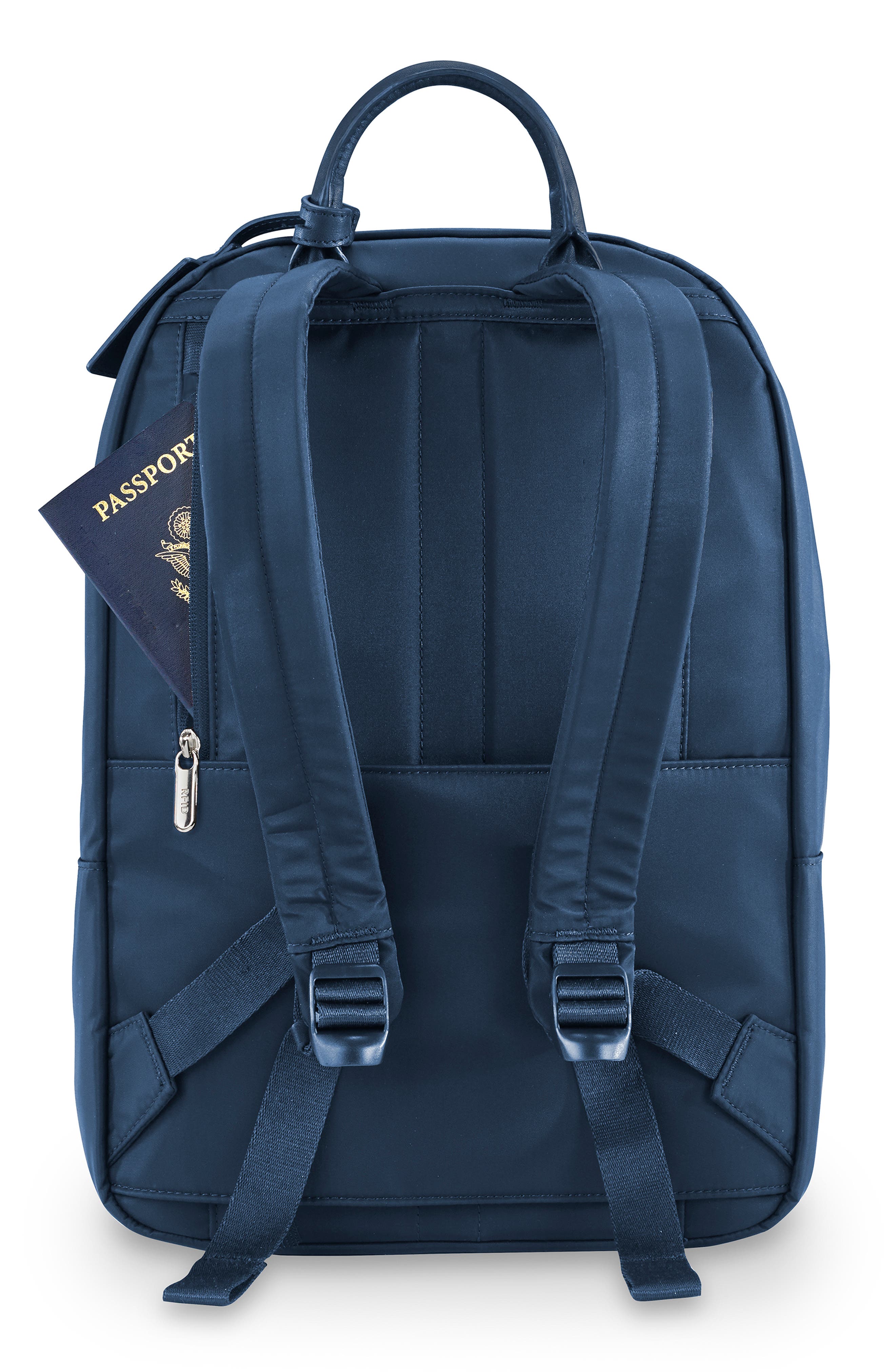 Rhapsody Essential Water Resistant Nylon Backpack, Alternate, color, BLUE