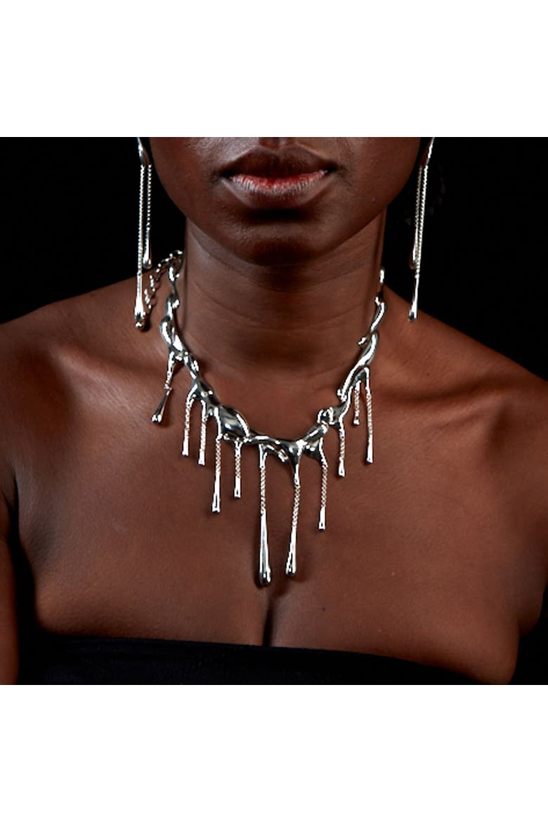Multi Drop Necklace, Alternate, color, Sterling Silver