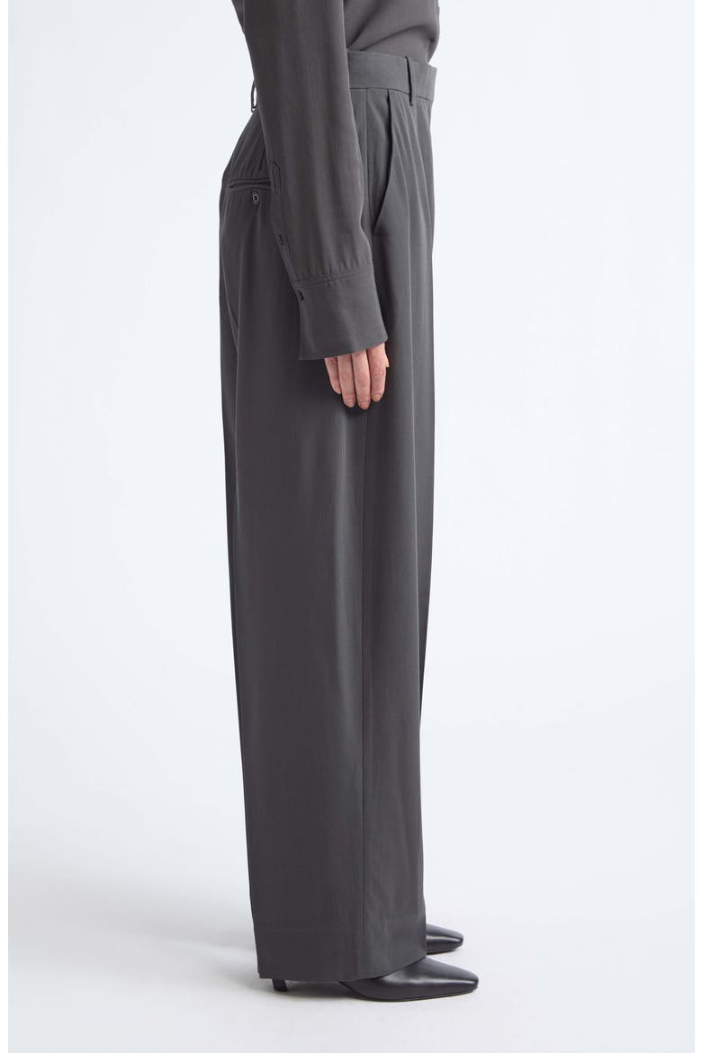 High Waist Straight Leg Trousers, Alternate, color, WASHED BLACK