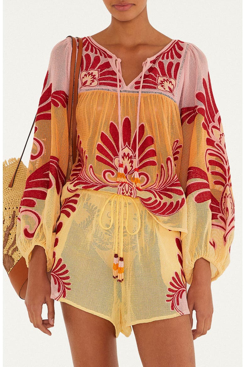 Arabesc Cover-Up Shirt, Main, color, SOFT YELLOW